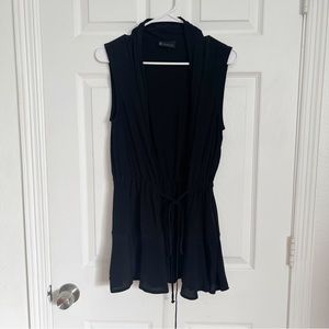 Bobeau | Waist Tie Waterfall Vest